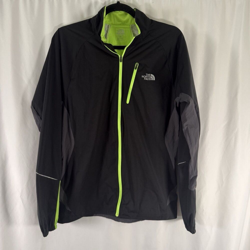 The North Face Windbreaker Mens Medium Black Full Flight Series Flash Dry Pocket